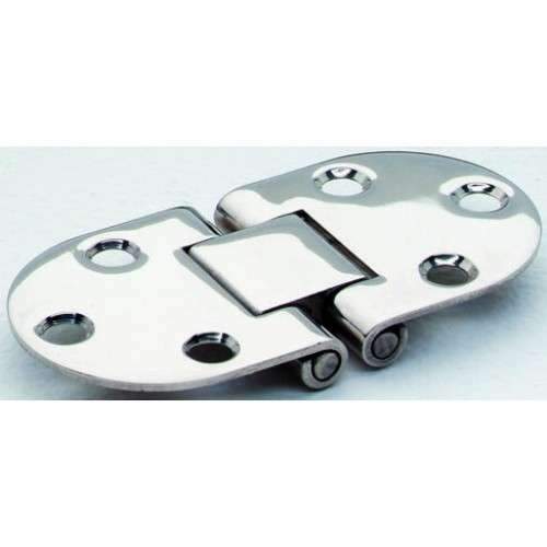 Attwood Flush Hinge 3/" x 1-1//2/" Stamped Stainless Round Ends #66237-3
