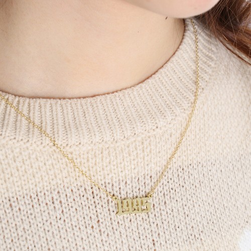 Personalized Necklace Year Number Pendant Special Birth Date 1980 To 2019 uk