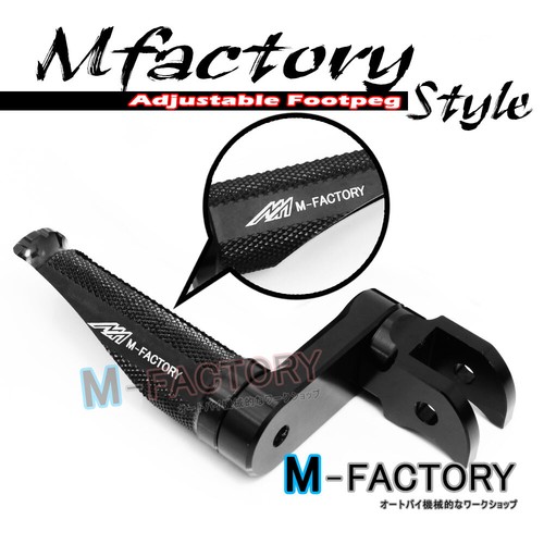 Black Shinobi Adjustable Rider Footpegs 40mm for Kawasaki Z1000 14