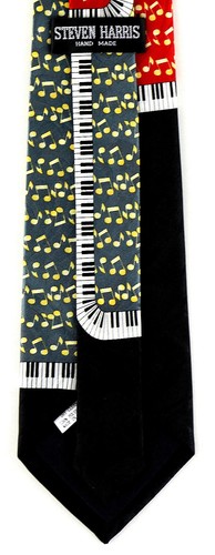 Piano Keyboard Art Mens Necktie Music Neck Tie Pianos Musicial Instrument
