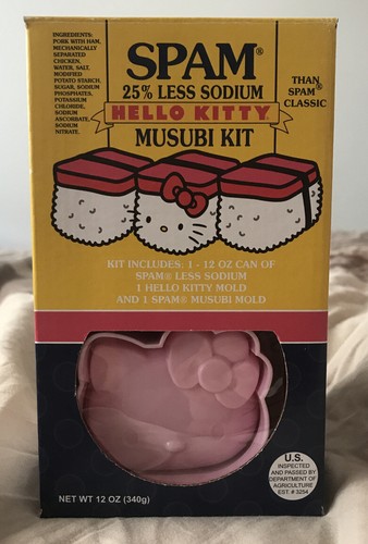 Hello Kitty Spam Musubi Mold Kit Luncheon Meat 25% Less Sodium Hormel Foods Hello Kitty Spam Musubi Mold Kit Luncheon Meat 25% Less Sodium Hormel Foods