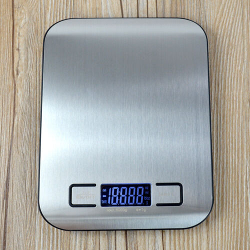 5kg Digital LCD Kitchen Cooking Food Electronic Stainless Steel Weighing Scale