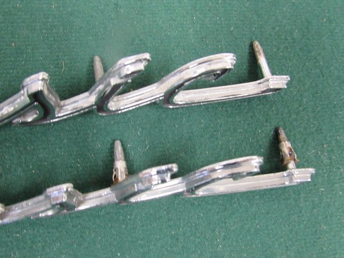 1966 AMC Rambler CLASSIC Metal Script Emblem SET W Pins NICE