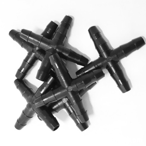 30PCS 1//4/'/' 4 Ways Cross Connecter For 4//7mm Micro Hose Drip Irrigation Cross