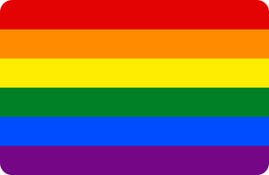 Kühlschrankmagnet,Magnetschild Motiv Flagge:Regenbogen Gay-Pride
