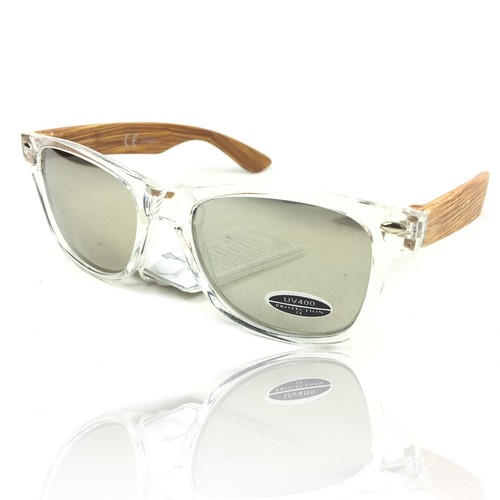 Bambini Occhiali da sole effetto legno marrone Retro Style