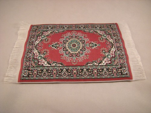 Persian Design Miniature Woven Carpet Elegant Dollhouse Rug Furniture Decorative