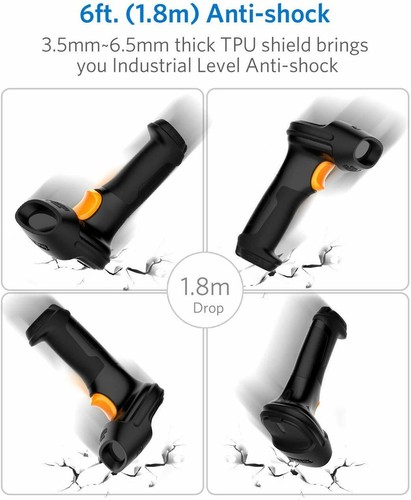 Inateck Automatischer kabelloser Laser-USB-Barcode Scanner Scan-Etikettenleser