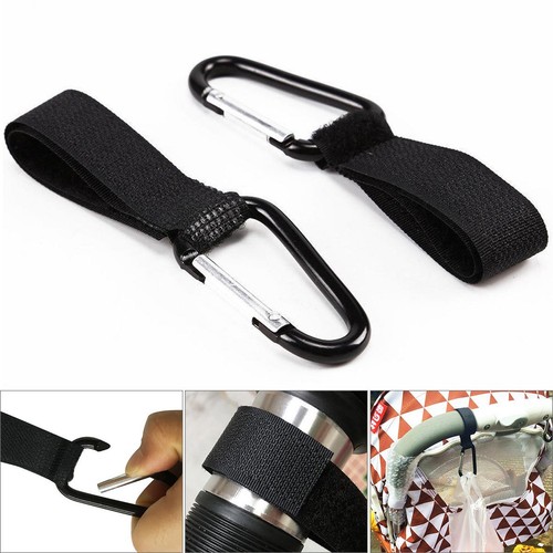 2xUniversal Mummy Buggy Clip Pram Pushchair Stroller Hook Shopping Bag
