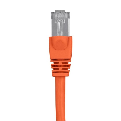 1FT CAT6A Ethernet LAN Network Internet Patch Cable Cord RJ45 STP 10G ORANGE