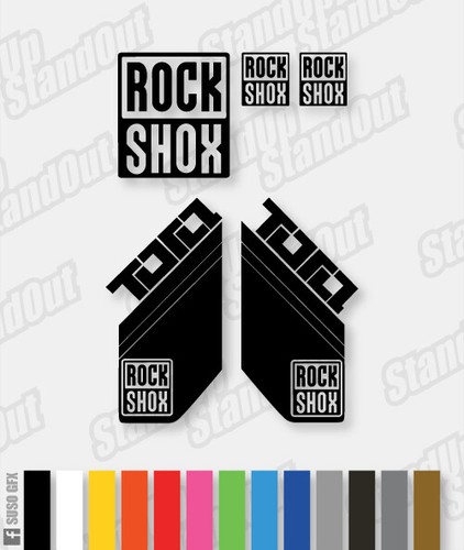 RockShox Tora 2010 Style Autocollants//stickers-CUSTOM//Fluorescent Couleurs
