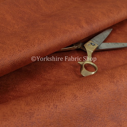 Soft Durable 3 Layer Thick Faux Suede Orange Colour Upholstery Furnishing Fabric