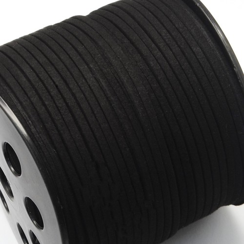 90m//Roll Faux Suede Cord Faux Suede Lace For Craft Jewelry Beading Making Black