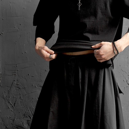 Men/'s fashion Avantgarde Oversized Square Drape Skirt Sweatpants 014 GENTLER