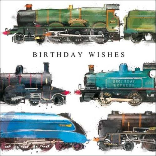 Chemin de fer fan anniversaire carte de vœux juste josh range cartes pour lui