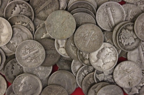 MAKE OFFER Half Standard Pound Mercury /& Roosevelt Dimes 90/% Silver Junk Coins