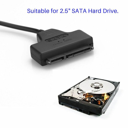 USB 2.0 auf SATA 22 Pin Konverter Adapter Kabel für 2.5/" HDD Festplatten DHL