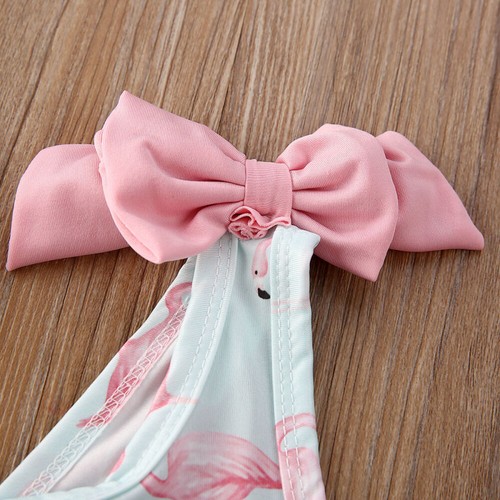 UK Baby Girls Flamingo Swimming Costume Kids Bikini Swimwear Swimsuit Beachwear