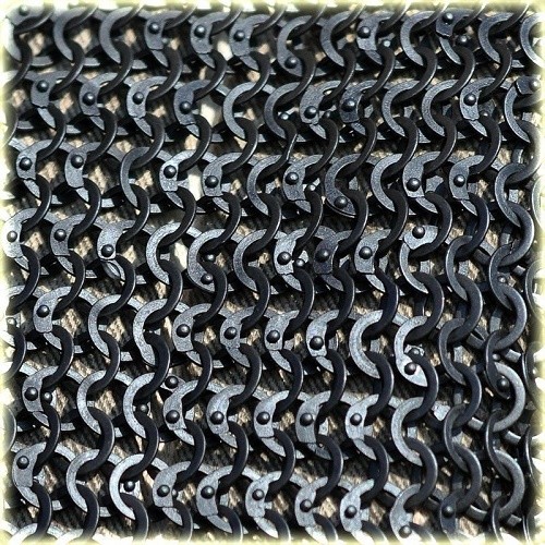 Flat Riveted With Flat Warser Chain mail shirt 9 mm Medieval Coif //Hood