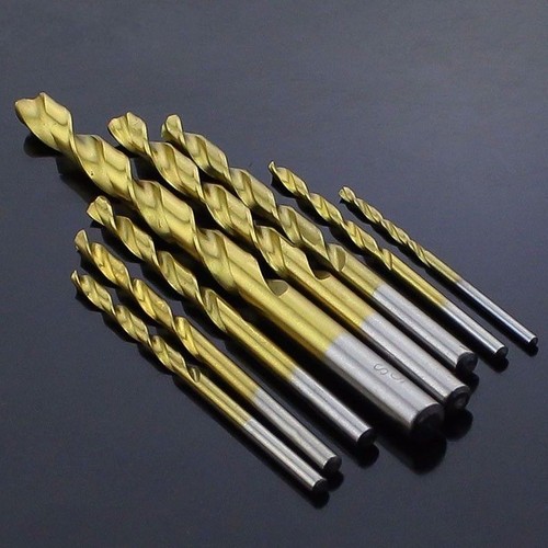 5PCS HSS Titanium-Plated Twist Drill Stainless Steel Drill Hand Drill 1-3.3mm