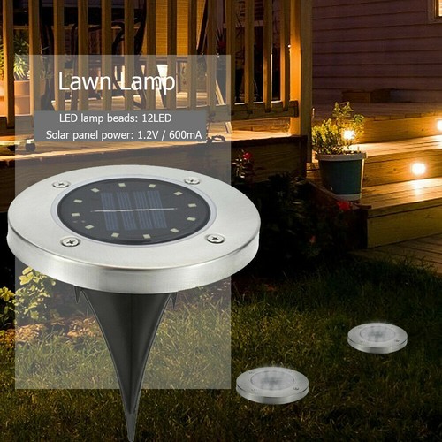 Solar lawn light Ground Lights Floor Decking Patio Outdoor Garden Path LED Lamps