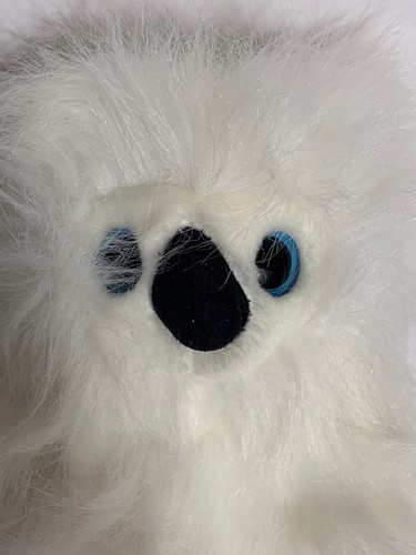 Realistic Owl Snowy White Blue Eyes 10/" Fluff the Owl Fluffy Soft