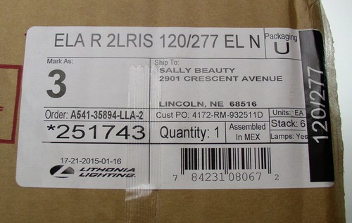 Lithonia ELA-R-2LRIS-120//277-EL-N Precise Edge-Lit Exit Sign Rough-In