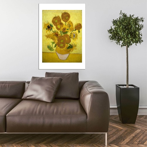 Vincent Van Gogh-Florero con quince Girasoles pared arte cartel impresión