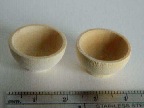 M7.21 paquete de Casa de Muñecas de dos tazones de fuente de madera