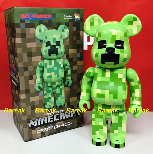 Medicom Be@rbrick 2017 Minecraft 400/% Creeper Mojang Green Pattern Bearbrick 1pc