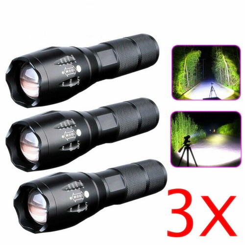 3x5 modes LED XML T6 Lampe de poche Zoom 18650 Lampe de poche Torche 10000Lumens