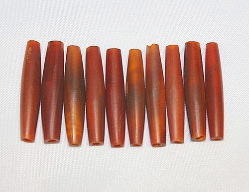 Hand Crafted Horn Beads 1.5/" Horn Tube Pipe 40 Pieces per Pack