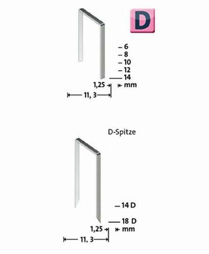 NEU Novus Flachdrahtklammern 8 Mm 1200 Tacker Klammern Vom Typ 53 F//8 Zur Pappe