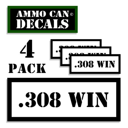 30-06 Ammo Can Labels for Ammunition Case 3"x1.15" stickers decals 4 pack BLYW