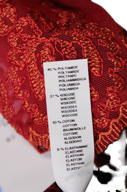 Lise Charmel Womens Embroidered Lace String Thong Panties Red Size S