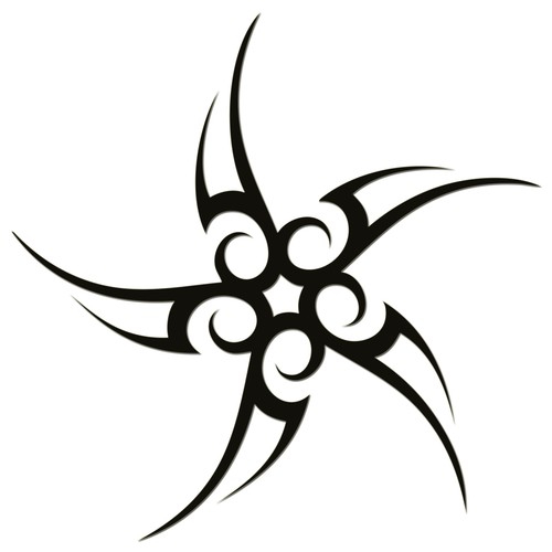 JasonCarlMorgan JCM Graphics Tribal Five Star Sticker