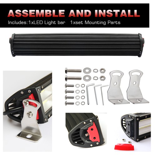 10D 22/" 1200W 4 ROW CREE LED WORK LIGHT BAR SPOT FLOOD COMBO Ford VS 24/" 23/" 20/"