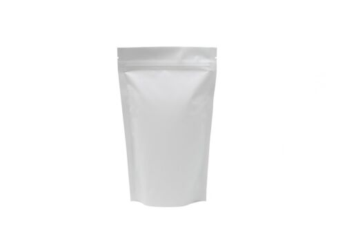 WHITE MATT STAND UP POUCHES SUPPLEMENTS BAG HEAT SEAL FOOD GRADE ZIP LOCK MYLAR