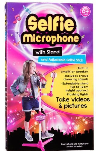 Selfie Microphone Stand Réglable Selfie Bâton Kids Téléphone MUSIC VIDEO KARAOKE...