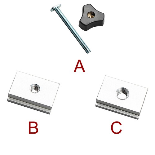 T-Slot Clamps Woodworking Accessories T-Tracks Knob Quick Acting Hand Hold Down
