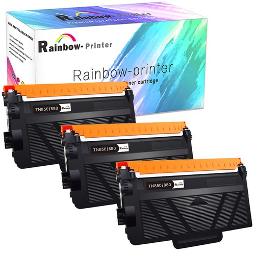 3PK High Yield TN880 TN850 Toner For Brother DCP-L5650DN MFC-L6700DW MFC-L6800DW
