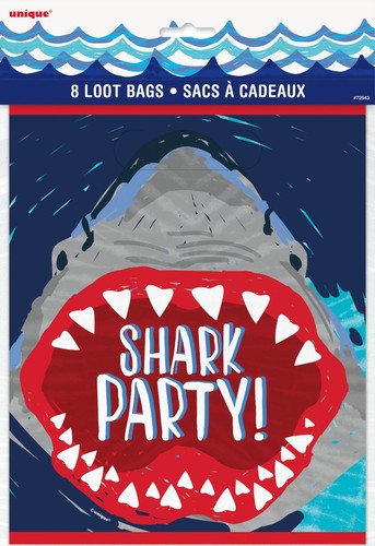 Banners UQ Balloons /& Decorations SHARK PARTY Birthday Party Tableware 1C