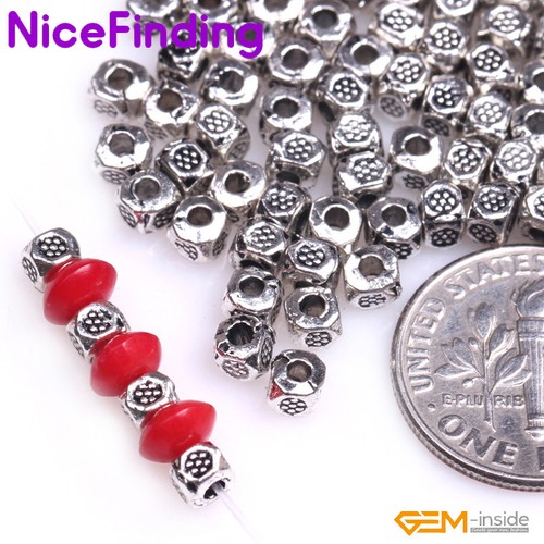 100 un estilo de Bali Aleación Metal Espaciadores encontrar para joyería haciendo 4mm