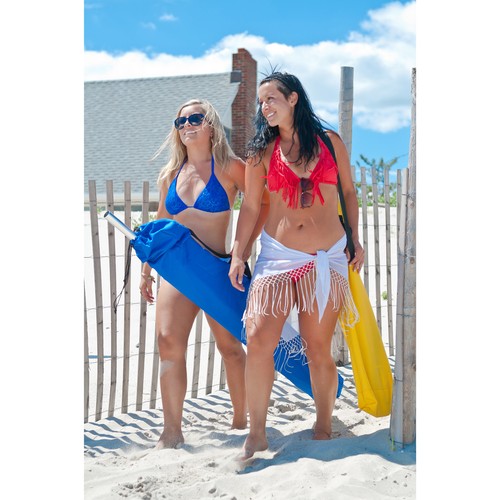 6.5 ft Heavy Duty Shade Star Steel Beach Umbrella Ash Wood Pole Olefin Fabric