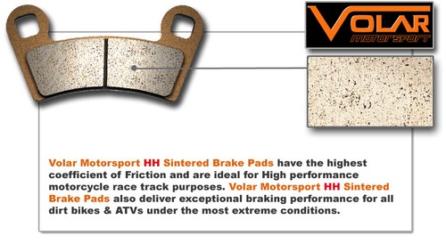 Sintered HH Front /& Rear Brake Pads 2009-2014 Honda Rancher 420 TRX420 FA 4x4 AT
