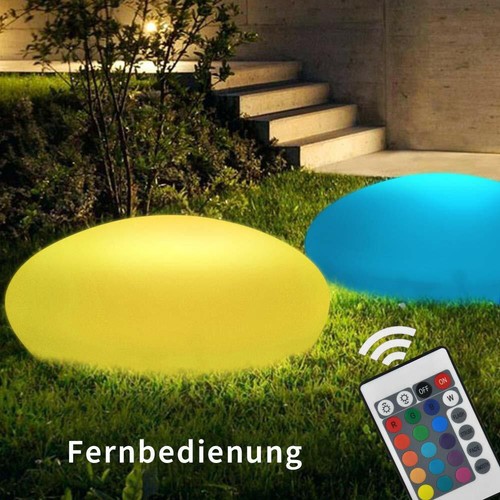 Gartenleuchte Solar Kieselstein Form A Solarlampen 16 Farben IP54 Wasserdichte