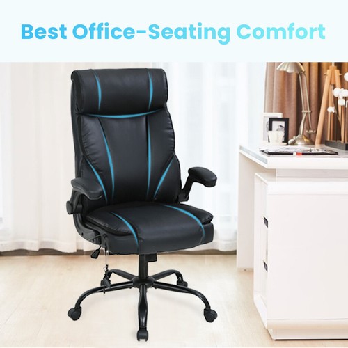 Massage Office Chair Ergonomic Desk Chair PU Leather Computer Chair with Lumbar