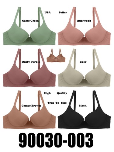 Taglie Forti Da Donna Reggiseno push-up ferretto intimo t-shirt Top 32-44 DD #90030-03