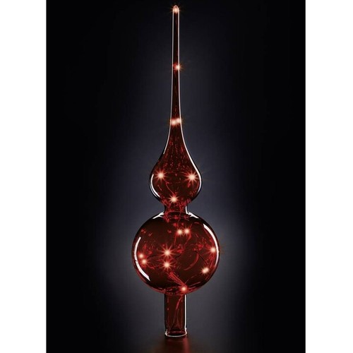 Christbaumspitze mit LED Engelshaaren Krinner Lumix Tree Topper Rot