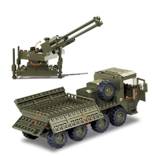 NEW 306PCS Military Heavy Transport Truck Antiaircraft artillery Building Blocks